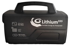 Lithium555-Portable-Power-Station-Flexo-Power-side-view2