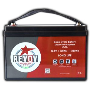 Revov 12.8V - 100Ah 1.28kWh Lithium Battery
