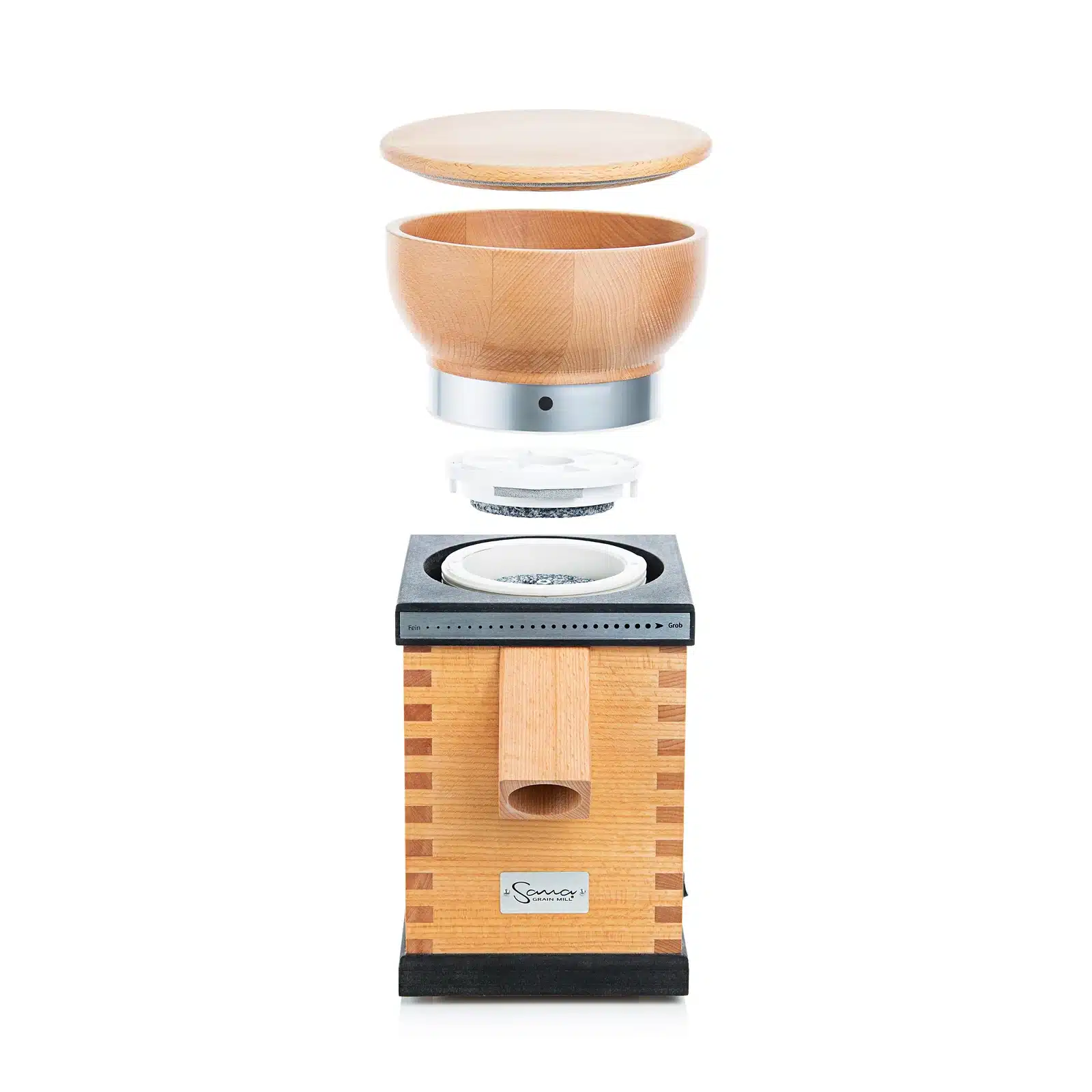 Sana Grain Mill - Working Parts View