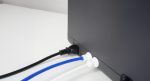 Inlet and drain pipes connected to the back of the DNA Water Bar