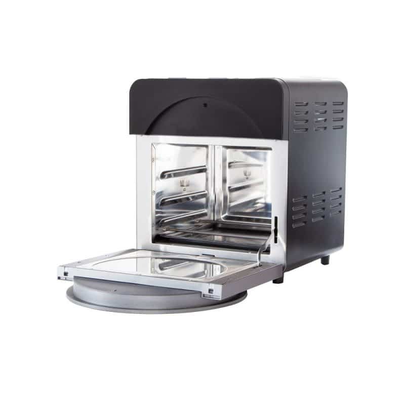 DNA Airfryer Oven Lean Edition with the door open showing the stainless steel cavity