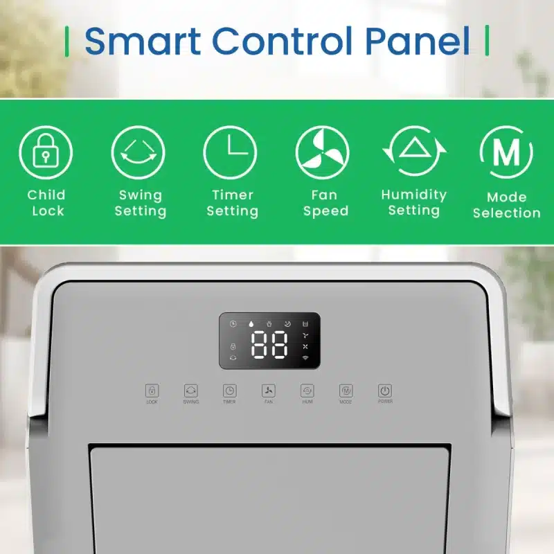 GMC GMCDHW40 smart control panel functions