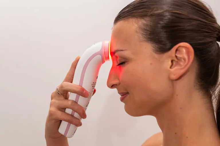 Photizo Blush used on the forehead