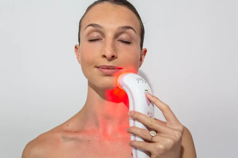 Photizo Blush used on the neck