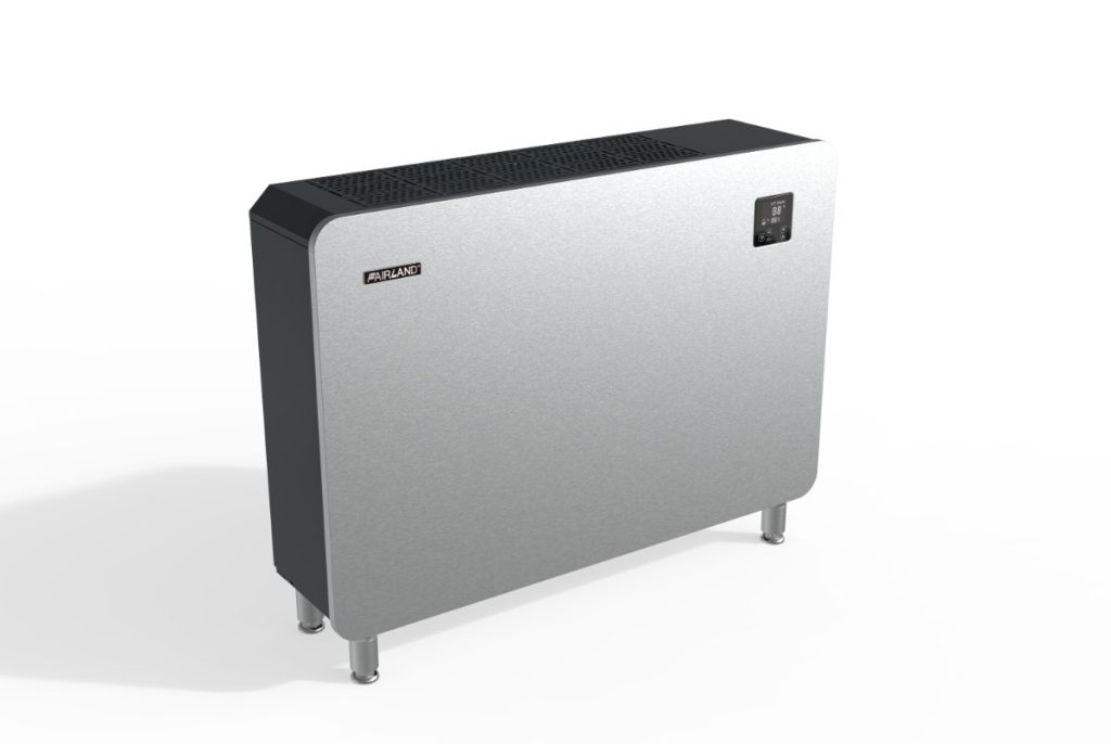 Solenco Fairland Inverter-Plus dehumidifier, three-quarter view