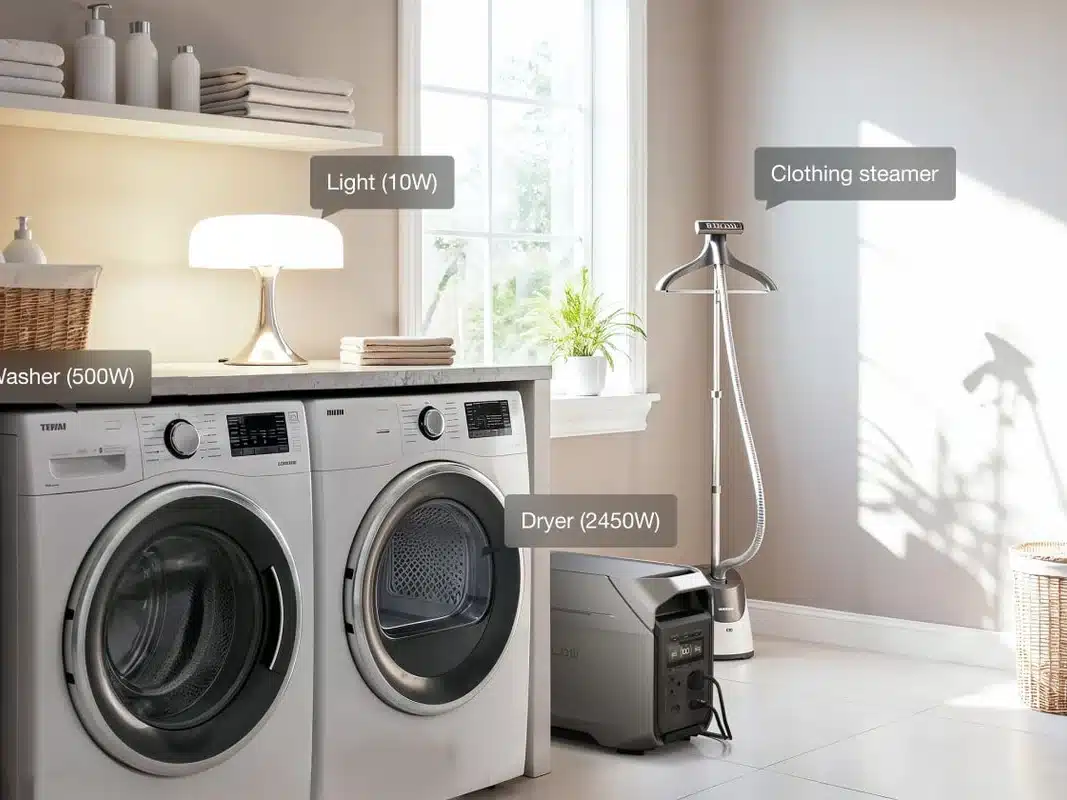 EcoFlow DELTA 3 Ultra Plus in a laundry