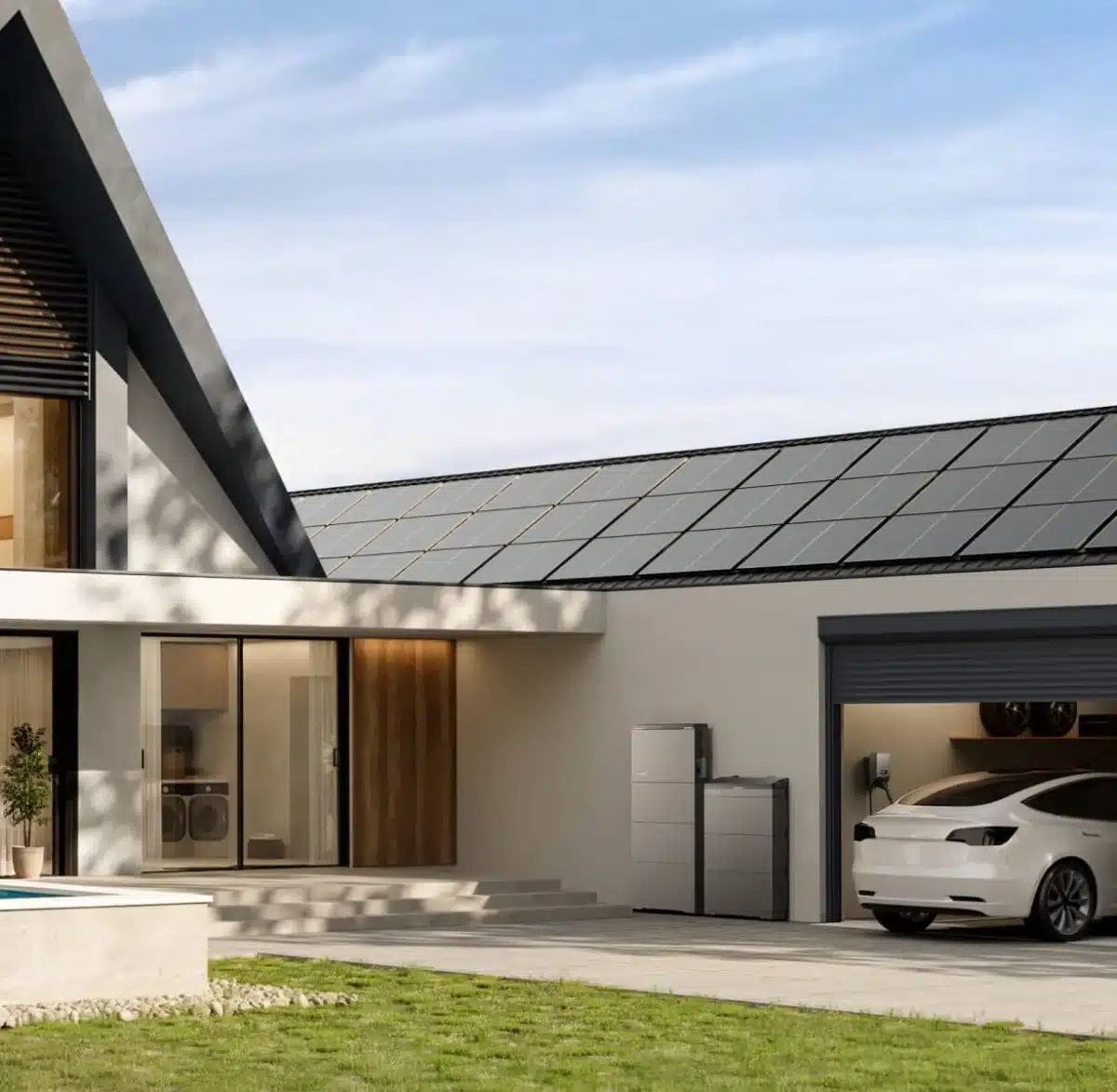 House lit during a power cut with an EcoFlow OCEAN 2 Plus system
