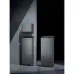 EcoFlow PowerOcean Plus three-phase inverter above two battery stacks