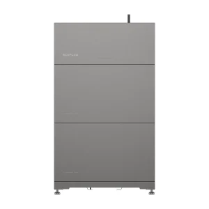 EcoFlow PowerOcean Single-Phase inverter with two batteries, floor-standing, front view