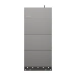 EcoFlow PowerOcean Single-Phase inverter with three batteries, wall-mounted, front view