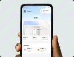 Huawei FusionSolar app showing a Power-M home system on a phone